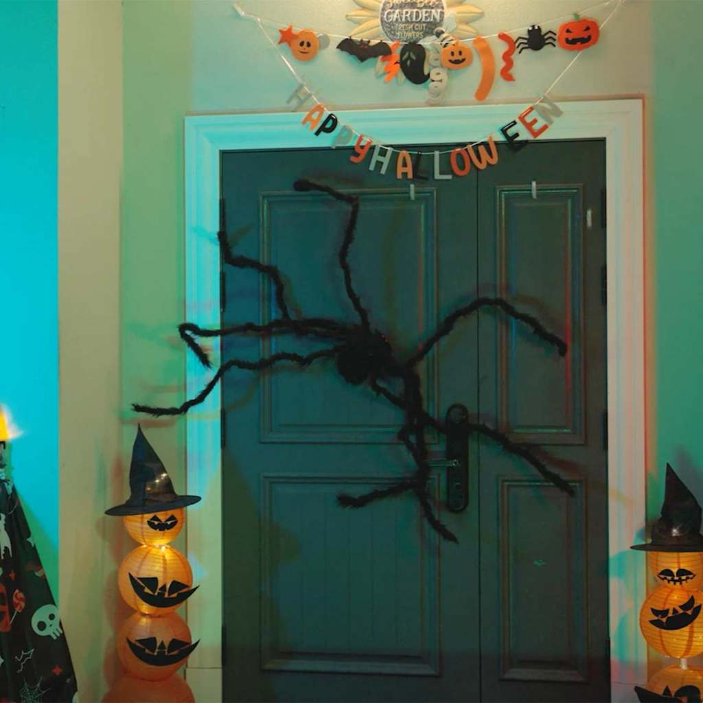 Διακόσμηση Halloween Αράχνη 3 pcs Μαύρο 150 cm - Pakobazaar