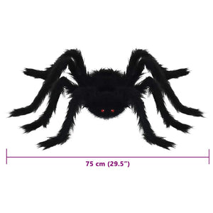 Διακόσμηση Halloween Αράχνη 6 τμχ. Μαύρο 75 cm