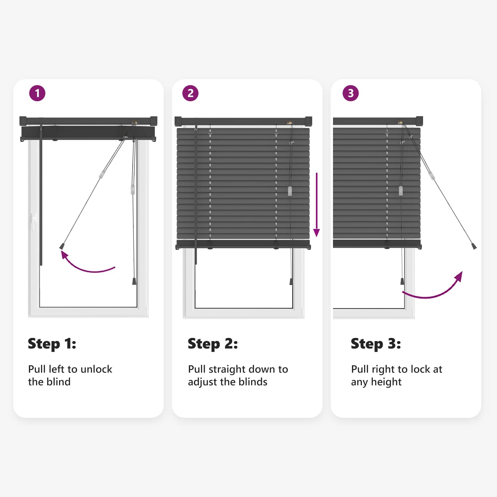 Βενετσιάνικη Σκίαση Ρυθμιζόμενος Ασημί Γκρι 150 x 150 cm PVC - Pakobazaar