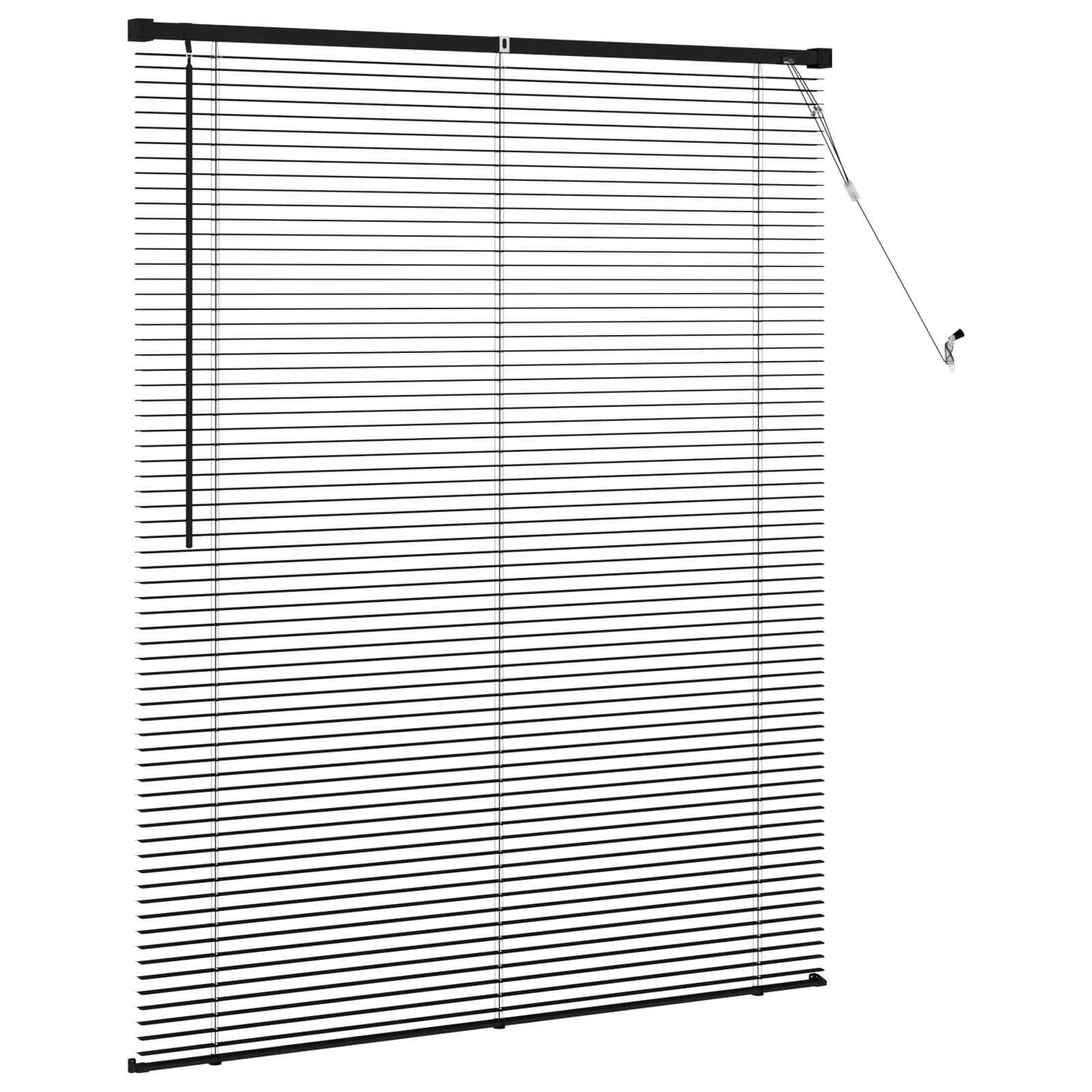 Βενετσιάνικη Σκίαση Ρυθμιζόμενος Μαύρο 150 x 110 εκ PVC - Pakobazaar