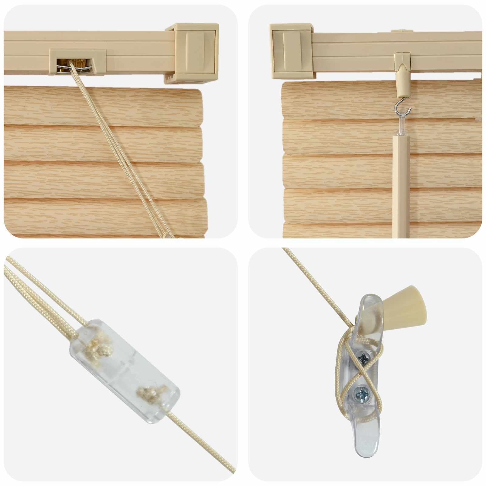 Βενετσιάνικη Σκίαση Ανοιχτό Καφέ με Σχέδιο 150 x 100 cm PVC - Pakobazaar