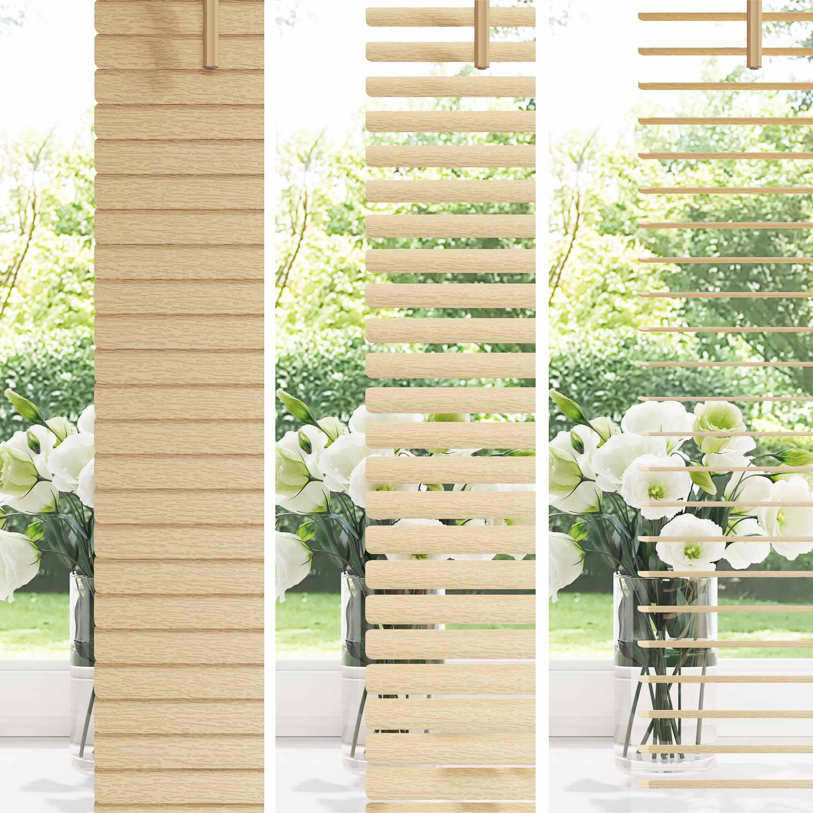 Βενετσιάνικη Σκίαση Ανοιχτό Καφέ με Σχέδιο 213 x 60 εκ PVC - Pakobazaar