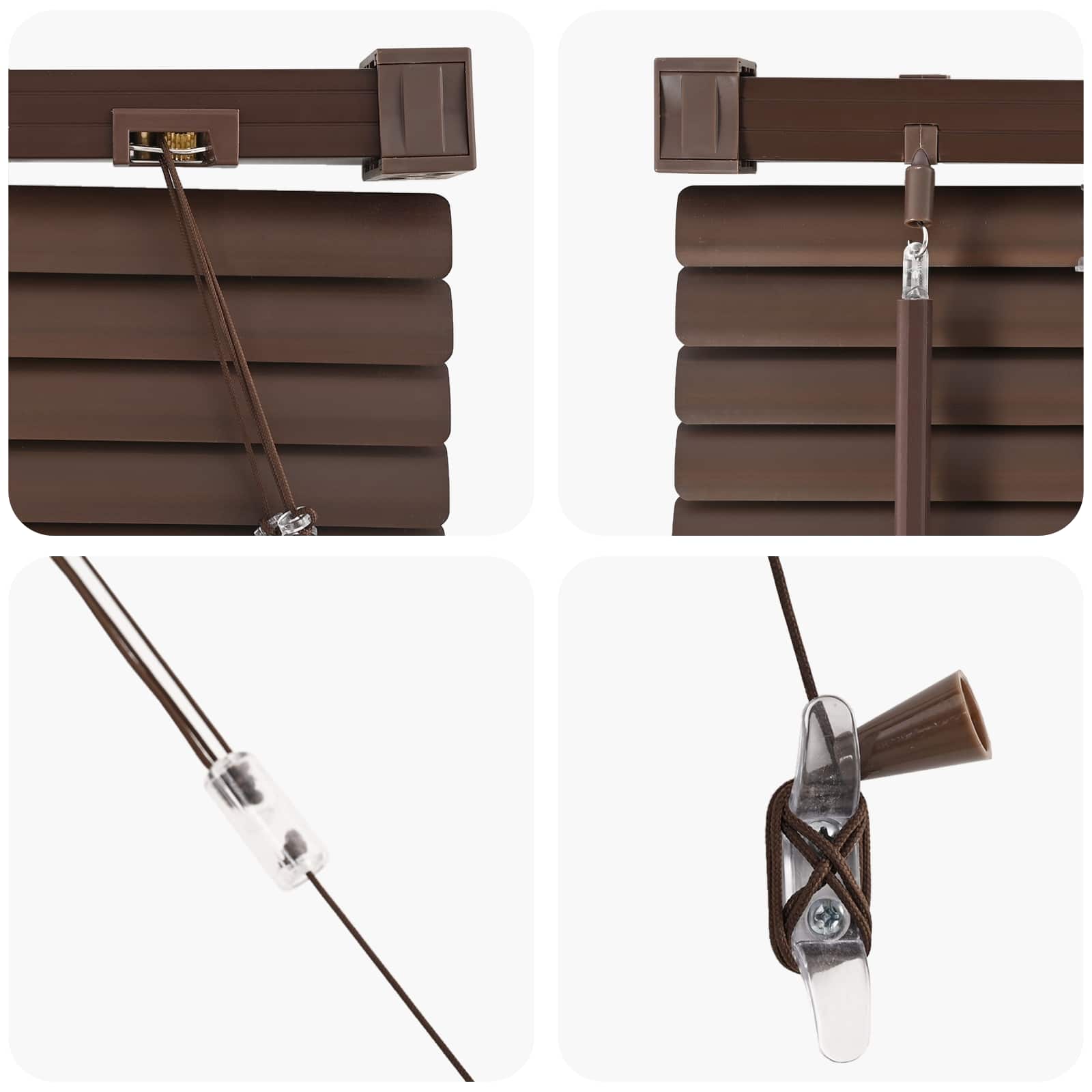 Βενετσιάνικη Σκίαση Σκούρο Καφέ με Σχέδιο 150 x 40 εκ PVC - Pakobazaar