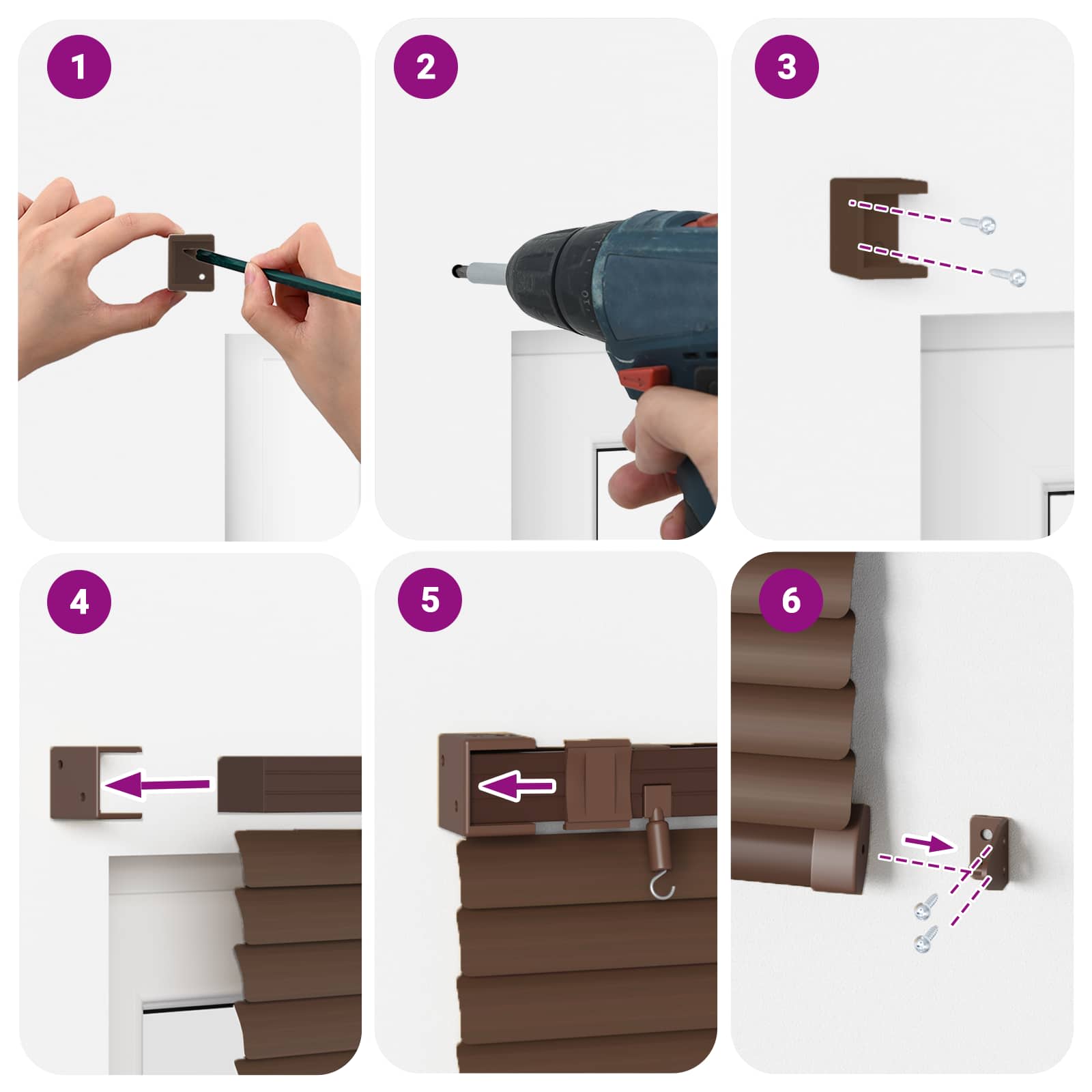 Βενετσιάνικη Σκίαση Σκούρο Καφέ με Σχέδιο 213 x 90 εκ PVC - Pakobazaar