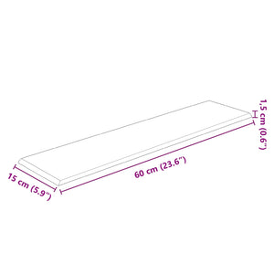 Κεφαλάρι Τοίχου 12 pcs Σκούρο Γκρι 60 x 15 cm ύφασμα - Pakobazaar
