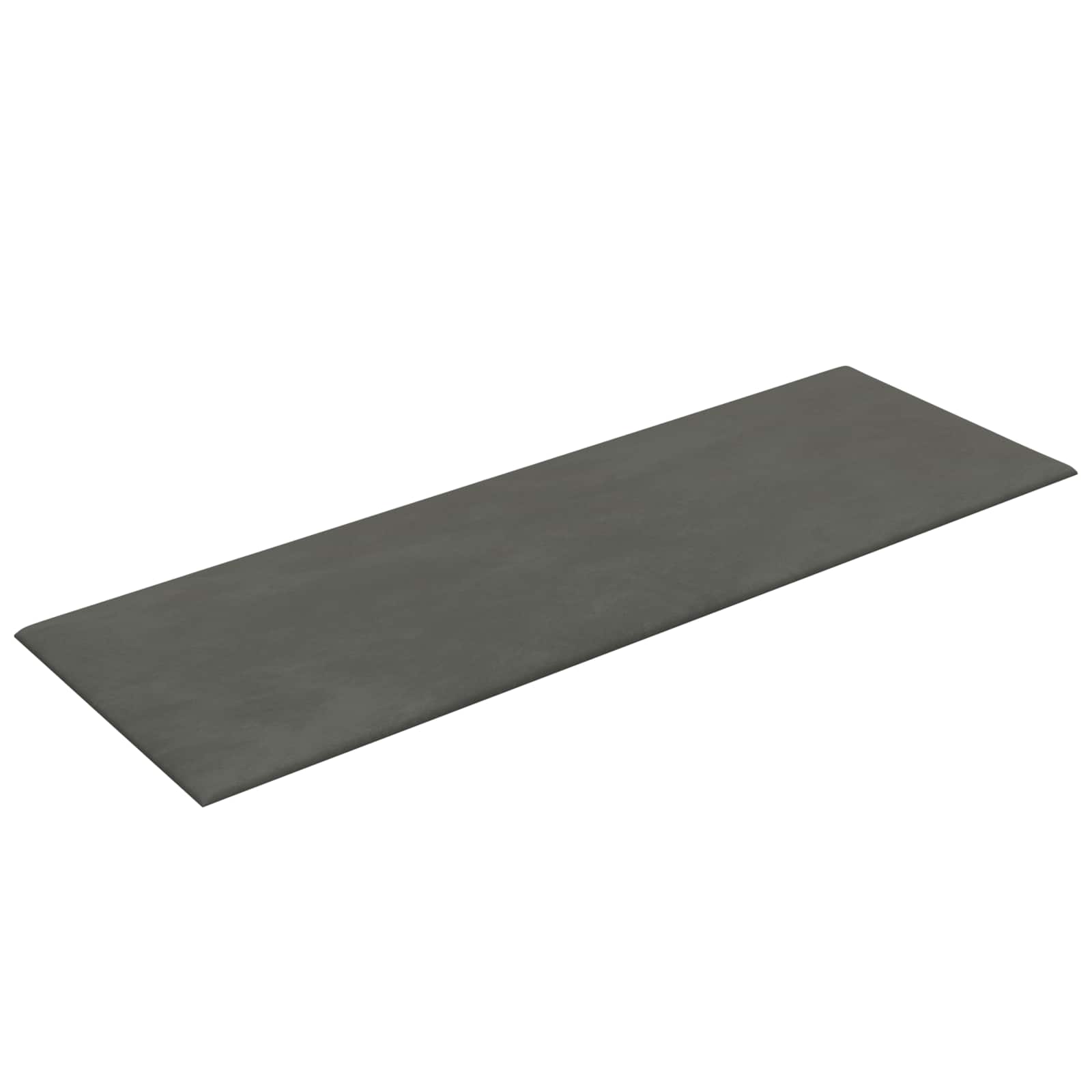 Κεφαλάρι Τοίχου 12 pcs Σκούρο Γκρι 90 x 30 cm Βελούδο - Pakobazaar