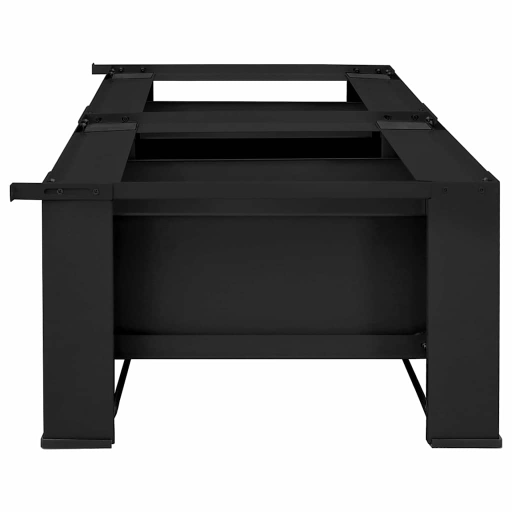 Βάση Πλυντηρίου Ρούχων 2 pcs Μαύρο 127 x 54,5 x 32,5 εκ Ατσάλι - Pakobazaar