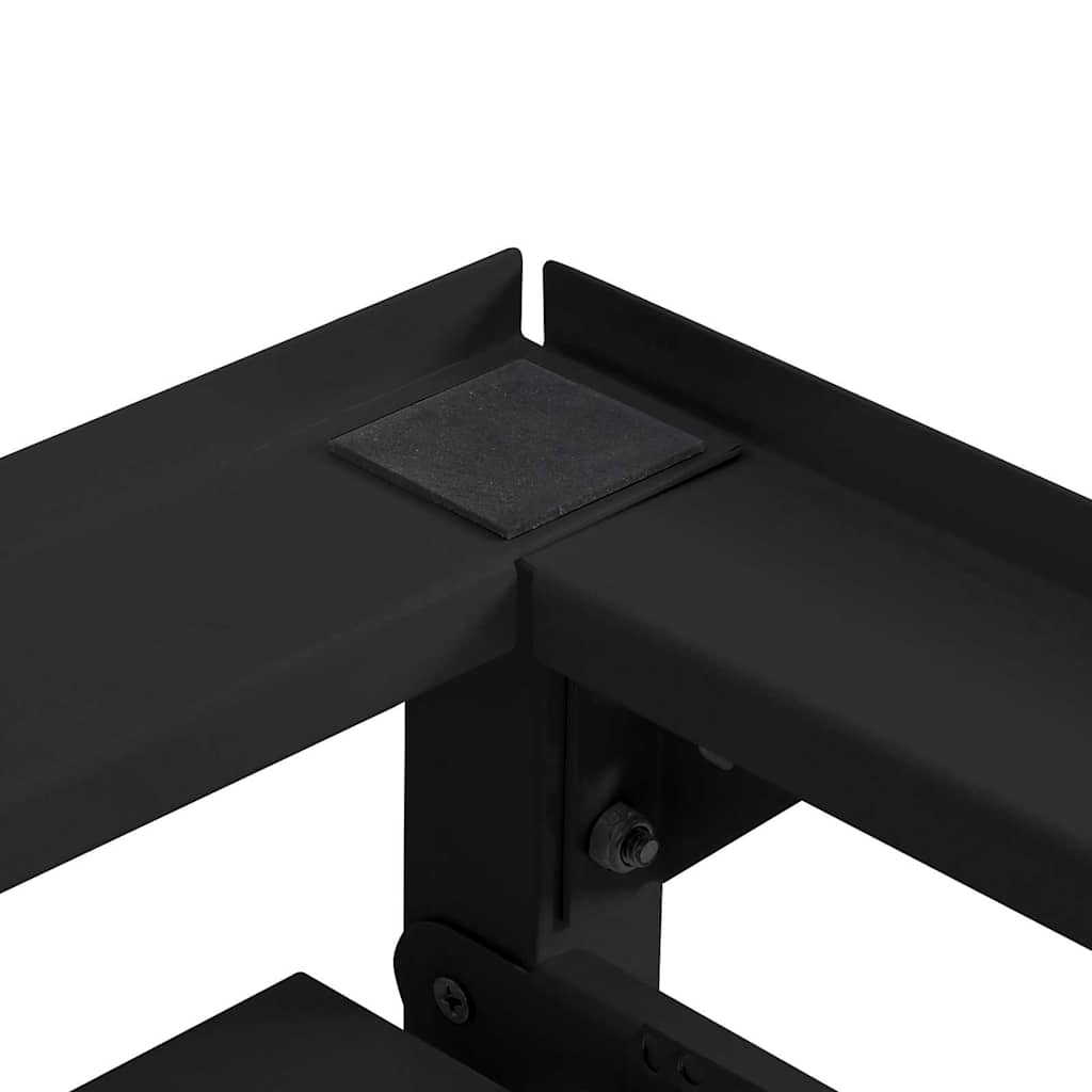 Βάση Πλυντηρίου Ρούχων 2 pcs Μαύρο 120 x 56 x 52 εκ Ατσάλι - Pakobazaar