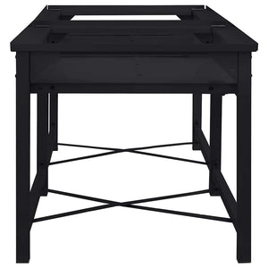 Βάση Πλυντηρίου Ρούχων 2 pcs Μαύρο 120 x 56 x 52 εκ Ατσάλι - Pakobazaar