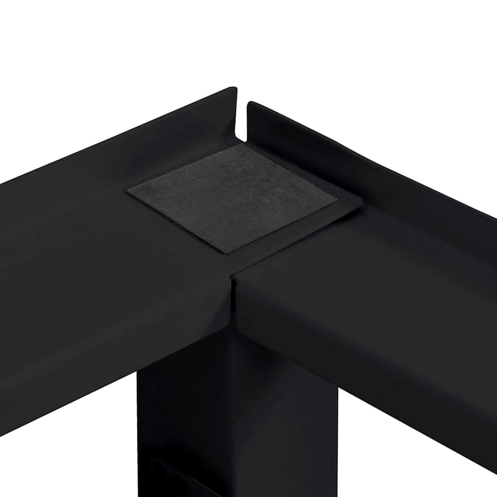 Βάση Πλυντηρίου Ρούχων 2 pcs Μαύρο 124,5 x 61,5 x 32,5 εκ - Pakobazaar