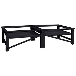 Βάση Πλυντηρίου Ρούχων 2 pcs Μαύρο 124,5 x 61,5 x 32,5 εκ - Pakobazaar