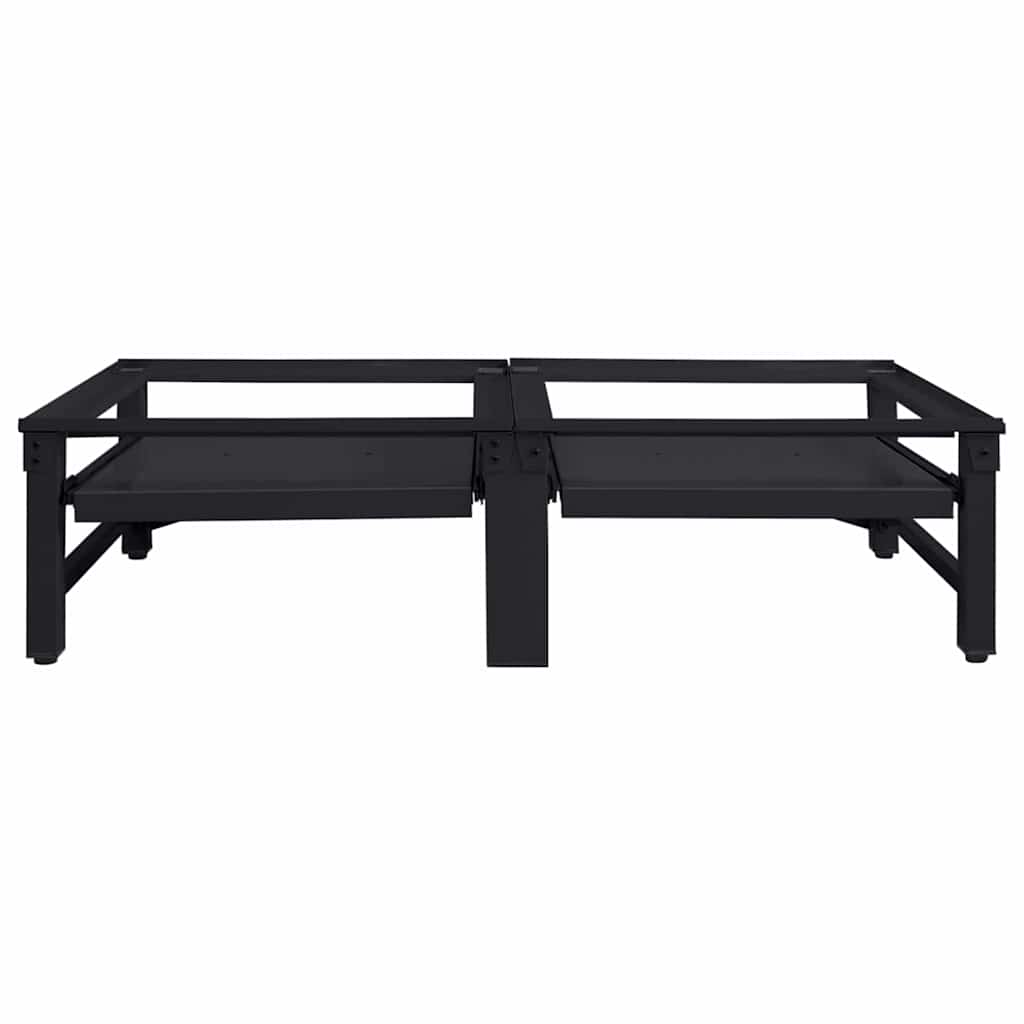 Βάση Πλυντηρίου Ρούχων 2 pcs Μαύρο 124,5 x 61,5 x 32,5 εκ - Pakobazaar