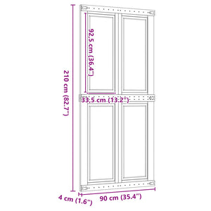 Πόρτα αχυρώνα Corona Μέλι Καφέ 90 x 210 cm Μασίφ Ξύλο Πεύκου - Pakobazaar