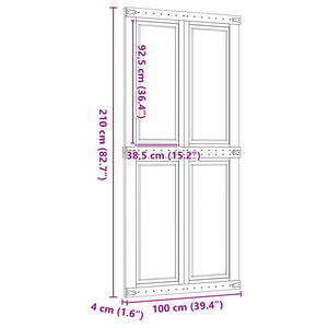 Πόρτα αχυρώνα Corona Μέλι Καφέ 100 x 210 cm Μασίφ Ξύλο Πεύκου - Pakobazaar