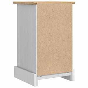 Κομοδίνο Corona Λευκό 35 x 32,5 x 58 εκ. Στερεά ξυλεία πεύκου - Pakobazaar