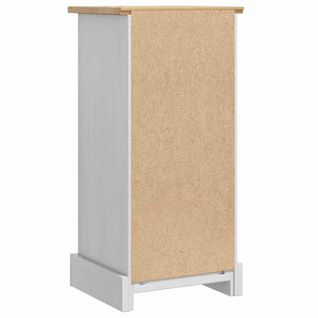 Κομοδίνο Corona Λευκό 35 x 32,5 x 74 εκ. Στερεά ξυλεία πεύκου - Pakobazaar