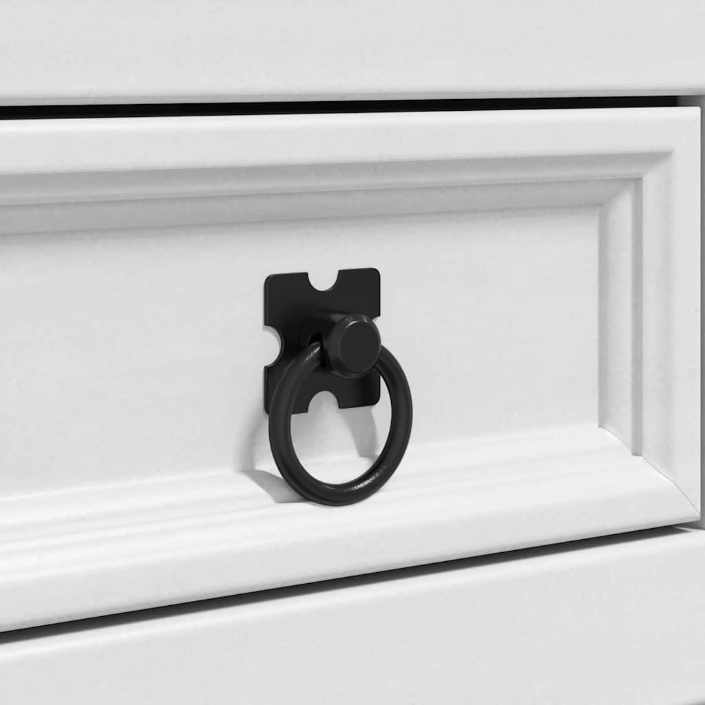 Κομοδίνο Corona Λευκό 45 x 35 x 64 εκ. Στερεά ξυλεία πεύκου - Pakobazaar