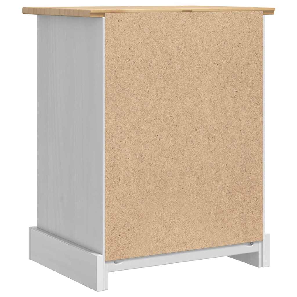 Κομοδίνο Corona Λευκό 53 x 39 x 66 εκ Στερεά ξυλεία πεύκου - Pakobazaar