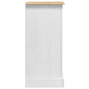 Κομοδίνο Corona Λευκό 53 x 39 x 84 εκ Στερεά ξυλεία πεύκου - Pakobazaar