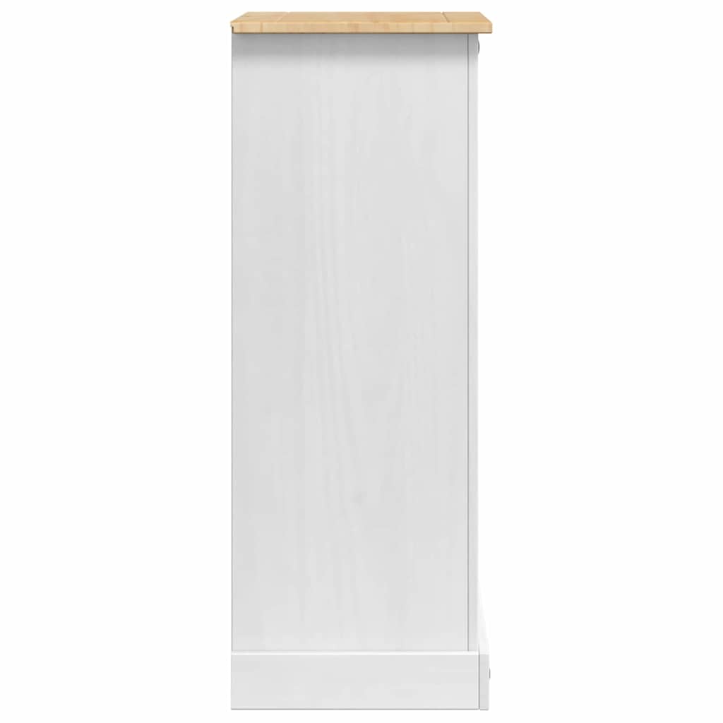 Κομοδίνο Corona Λευκό 53 x 39 x 103 cm Στερεά ξυλεία πεύκου - Pakobazaar