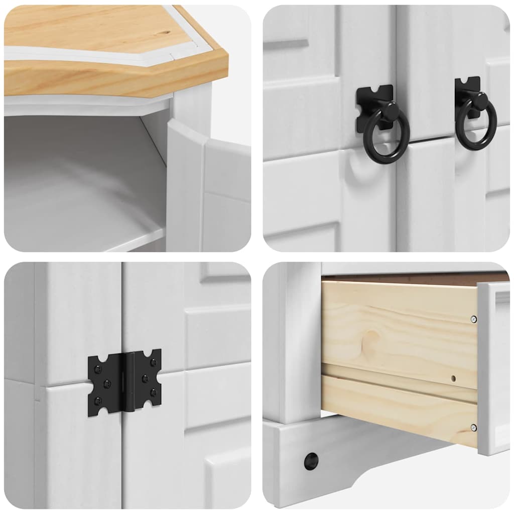 Ντουλάπι Corona Λευκό 101 x 52 x 170 εκ Στερεά ξυλεία πεύκου - Pakobazaar