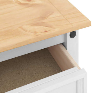 End Table με συρτάρι Corona Λευκό 50 x 50 x 50 εκατοστά - Pakobazaar