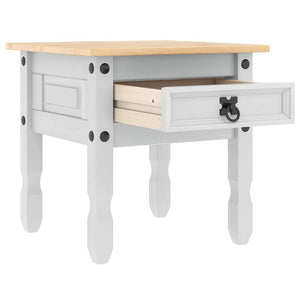 End Table με συρτάρι Corona Λευκό 50 x 50 x 50 εκατοστά - Pakobazaar