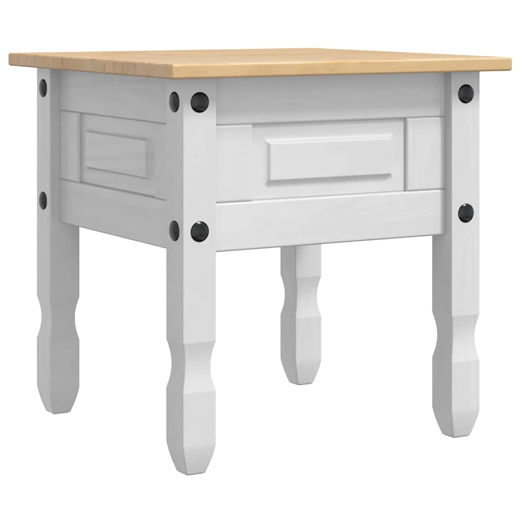 End Table με συρτάρι Corona Λευκό 50 x 50 x 50 εκατοστά - Pakobazaar