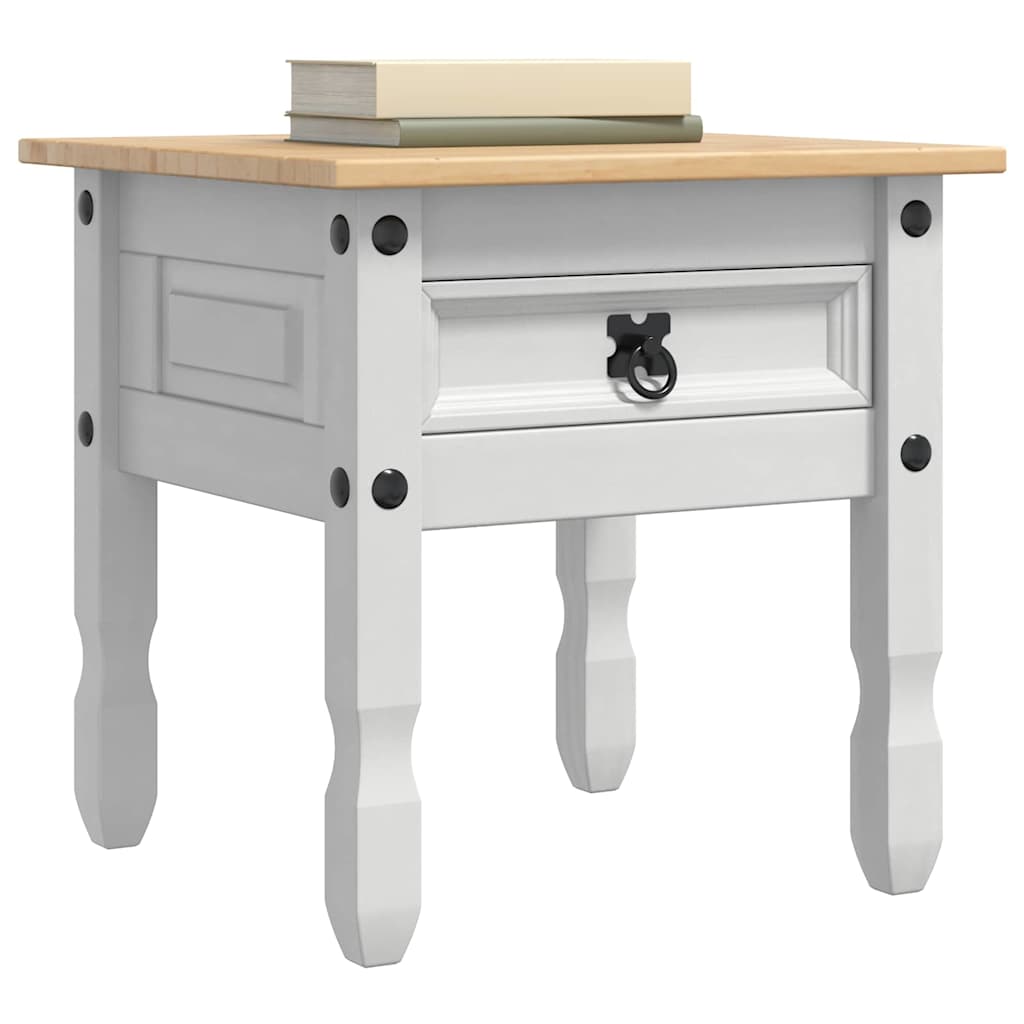 End Table με συρτάρι Corona Λευκό 50 x 50 x 50 εκατοστά - Pakobazaar