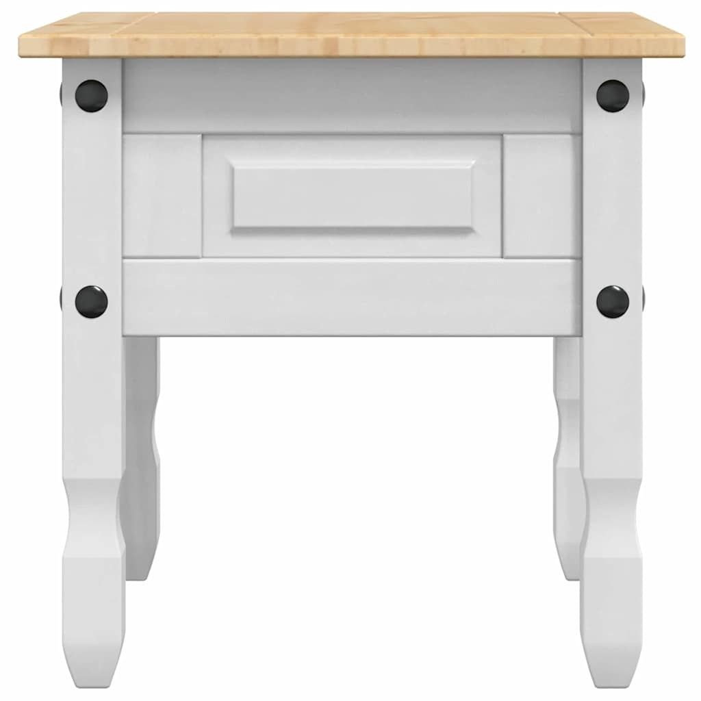 End Table με συρτάρι Corona Λευκό 50 x 50 x 50 εκατοστά - Pakobazaar
