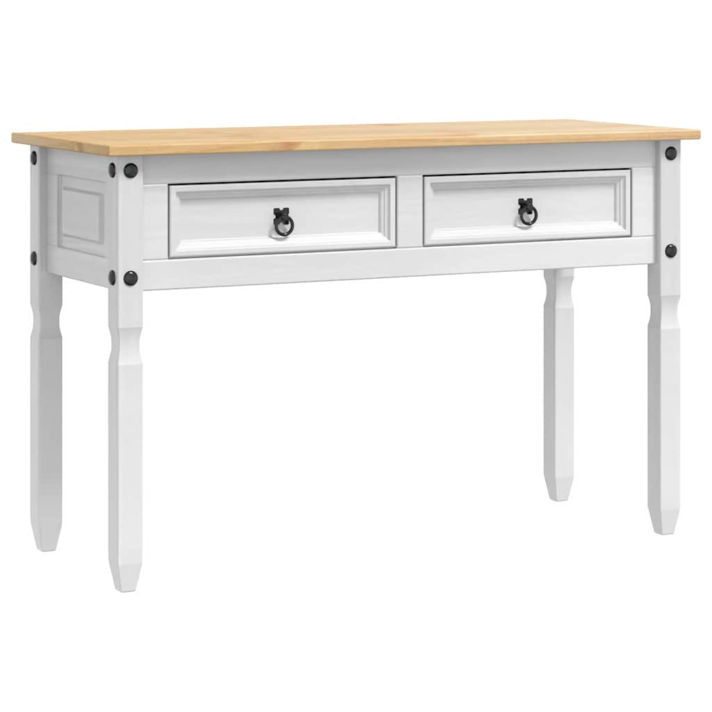End Table Corona Λευκό 115 x 46 x 73 εκ Στερεά ξυλεία πεύκου - Pakobazaar