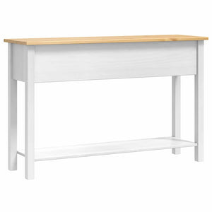 End Table Corona Λευκό 114 x 34,5 x 73 εκ. Στερεά ξυλεία πεύκου - Pakobazaar