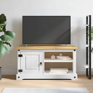 Ντουλάπι TV CORONA 100 x 40 x 52 εκ. Λευκό Στερεά ξυλεία πεύκου