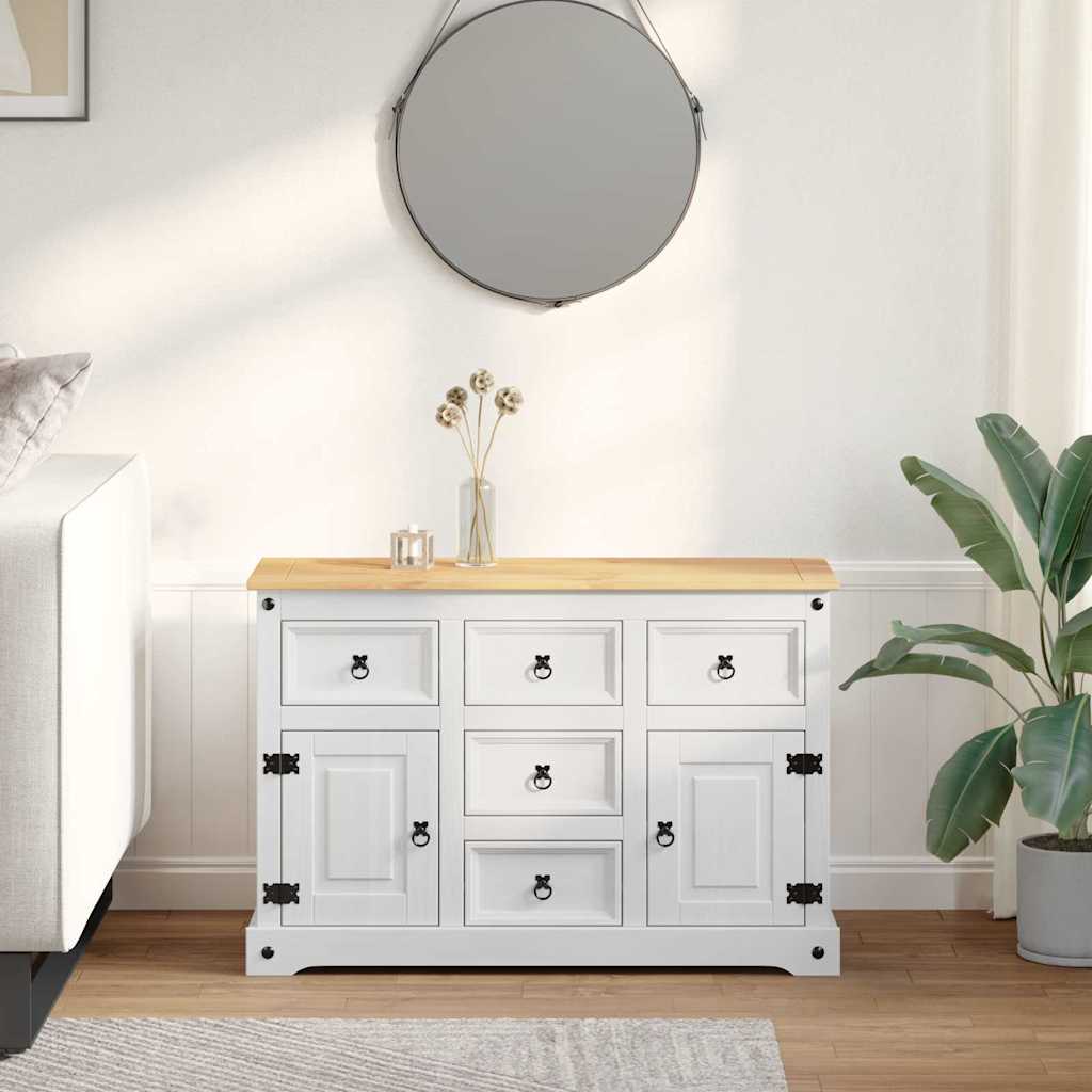 Αποθηκευτικές Κάσες με συρτάρι Corona Λευκό 112 x 40 x 75 εκ. - Pakobazaar