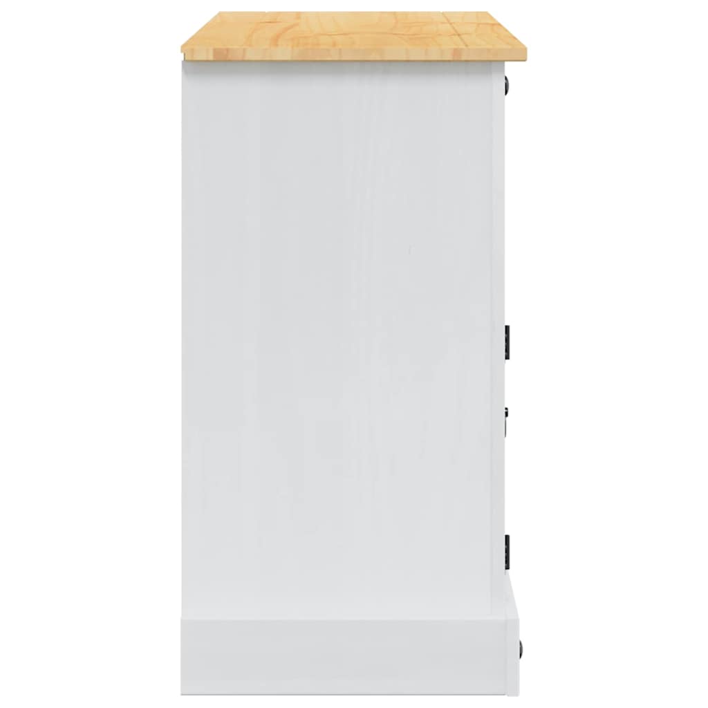 Αποθηκευτικές Κάσες με συρτάρι Corona Λευκό 112 x 40 x 75 εκ. - Pakobazaar