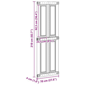 Πόρτα Corona Λευκό 70 x 210 cm Επεξεργασμένο ξύλο - Pakobazaar