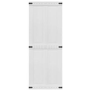 Πόρτα αχυρώνα CORONA 80 x 210 cm Μασίφ Ξύλο Πεύκου Λευκό
