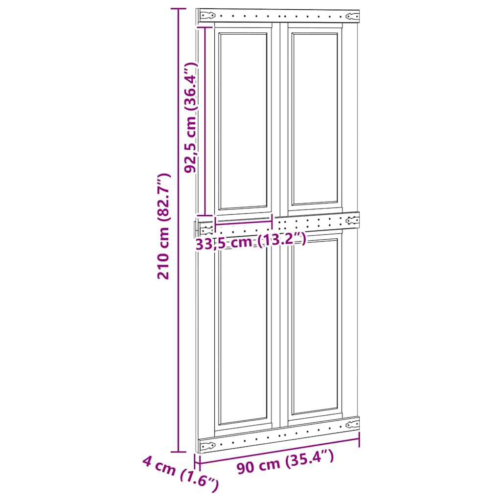 Πόρτα Corona Λευκό 90 x 210 cm Επεξεργασμένο ξύλο - Pakobazaar