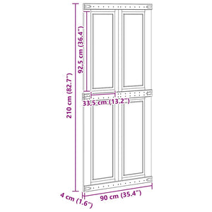 Πόρτα Corona Λευκό 90 x 210 cm Επεξεργασμένο ξύλο - Pakobazaar