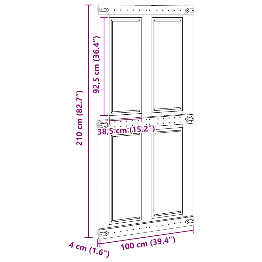 Πόρτα Corona Λευκό 100 x 210 cm Επεξεργασμένο ξύλο - Pakobazaar