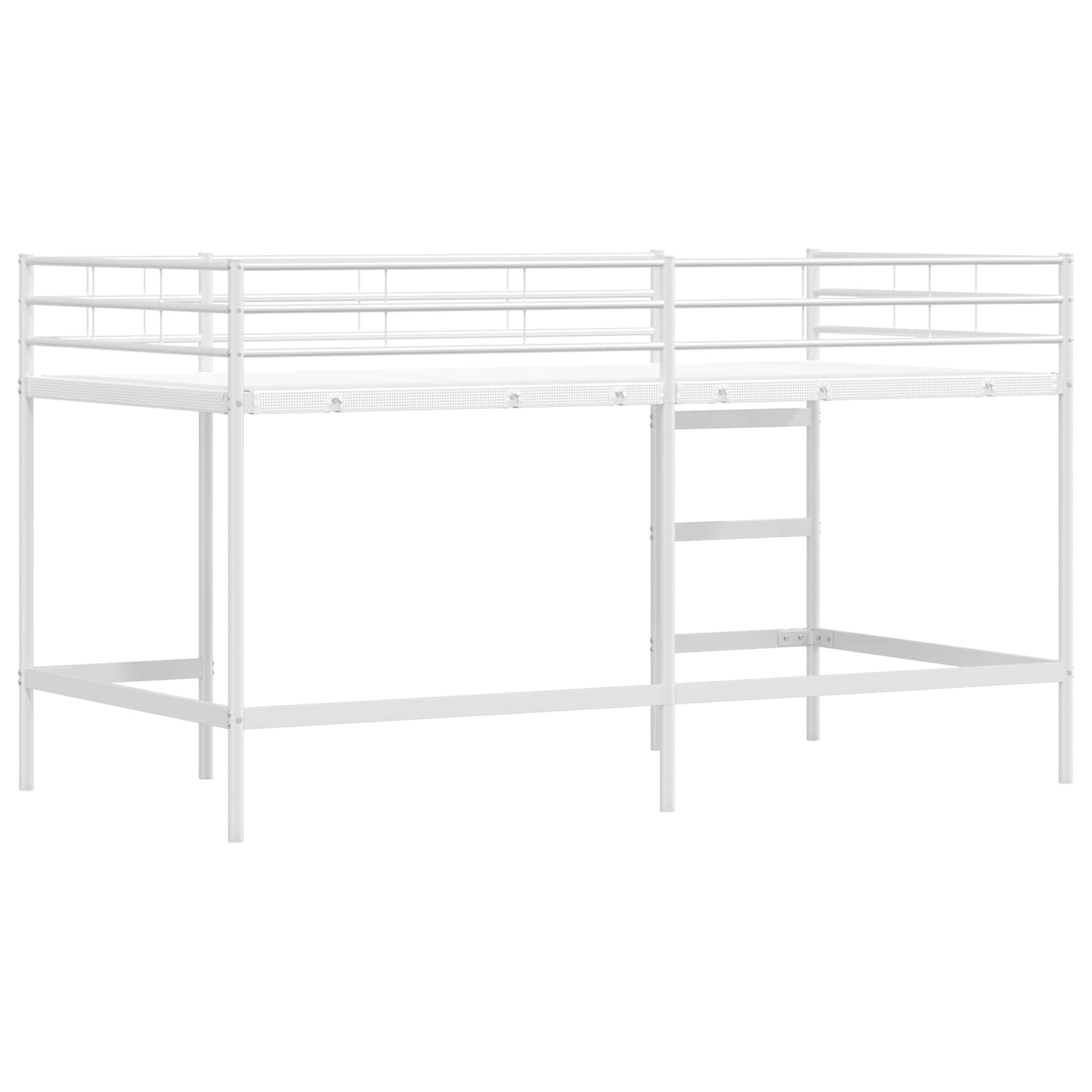 Κρεβάτι κουκέτας για παιδιά Λευκό 99,5 x 200 εκ. Ατσάλι - Pakobazaar