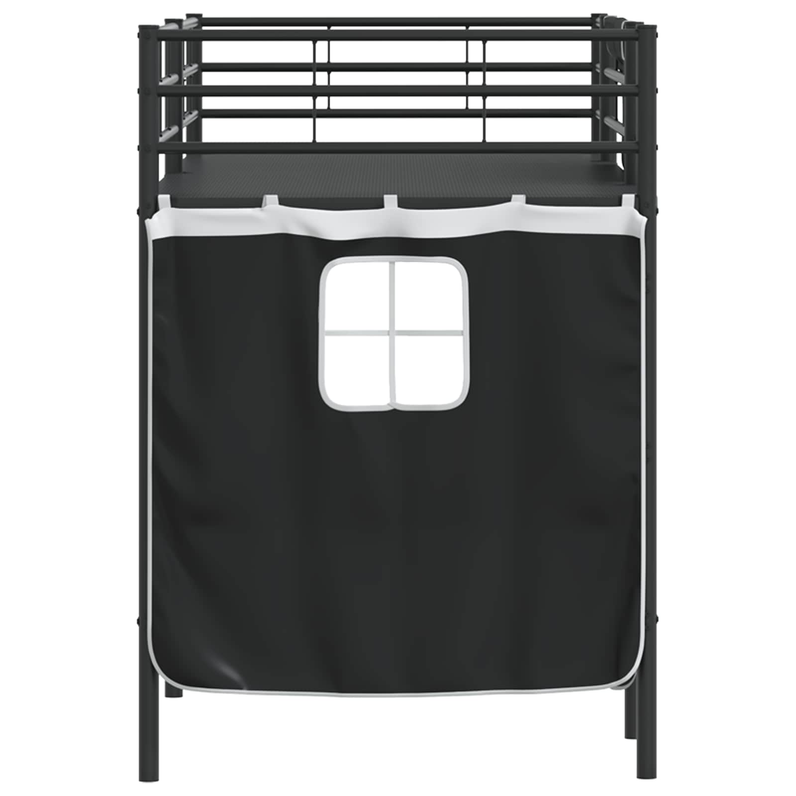 Σκελετός Κρεβατιού Υψίστης για Παιδιά με Κουρτίνες Μαύρο - Pakobazaar