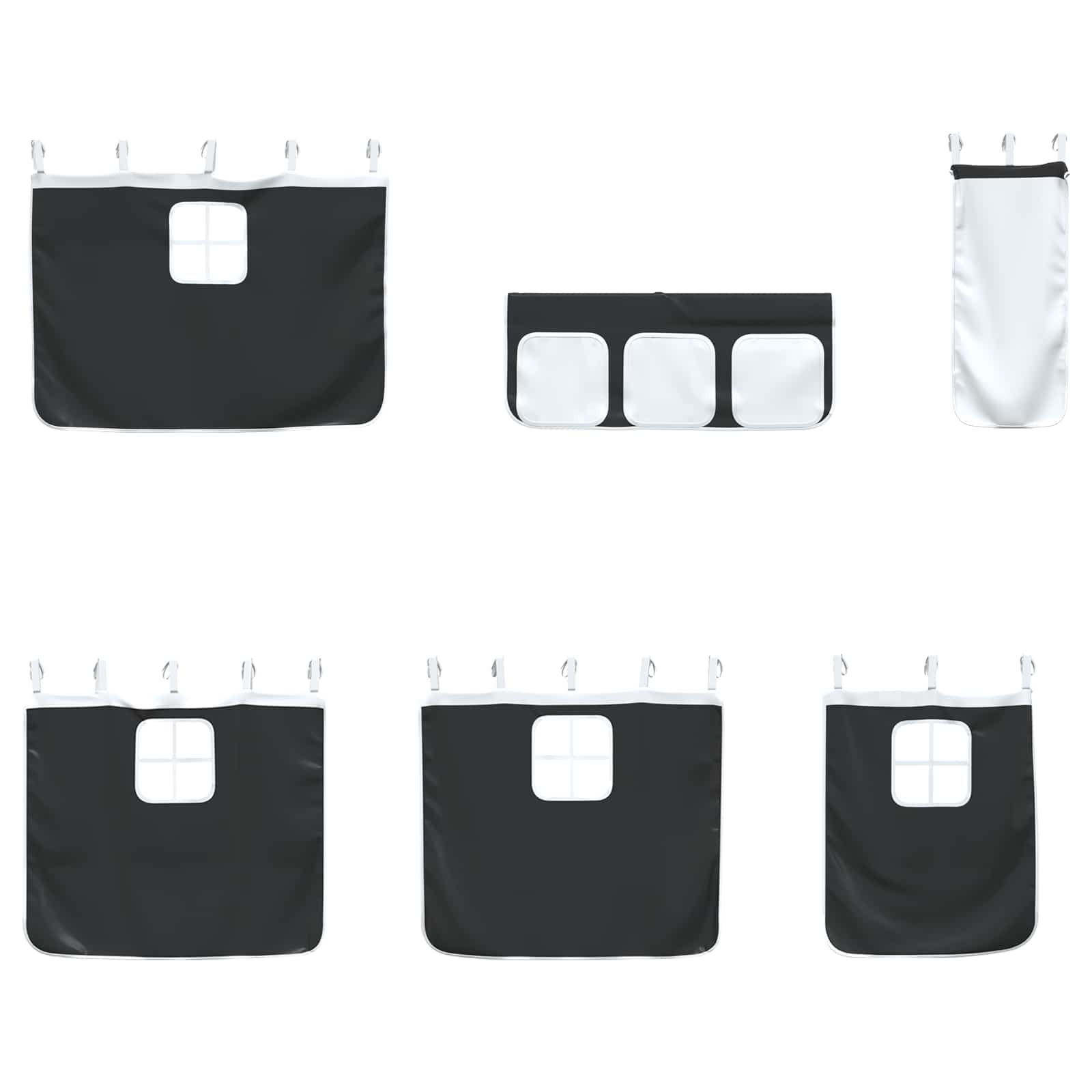 Σκελετός Κρεβατιού Υψίστης για Παιδιά με Κουρτίνες Μαύρο - Pakobazaar