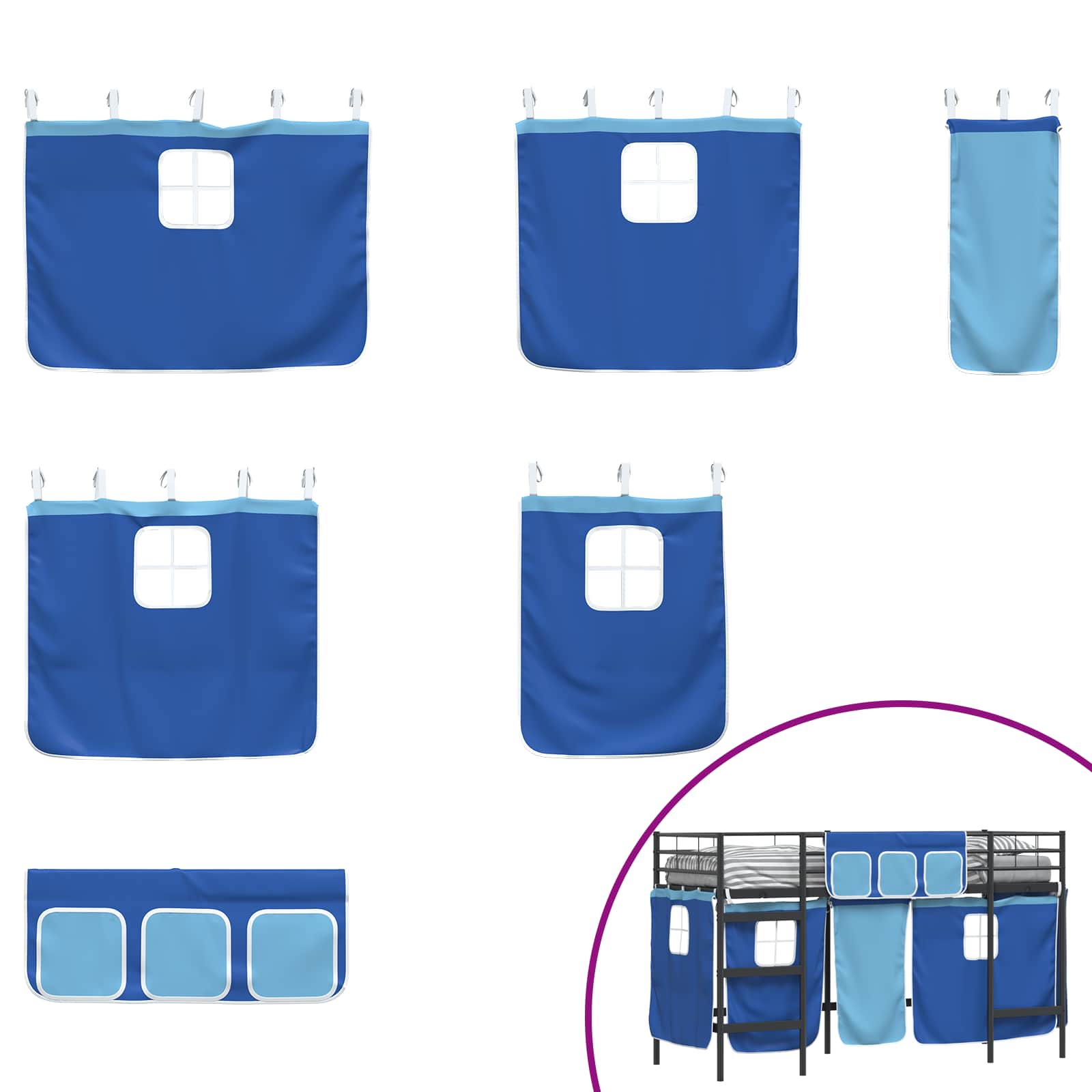 Σκελετός Κρεβατιού Υψίστης για Παιδιά με Κουρτίνες - Pakobazaar