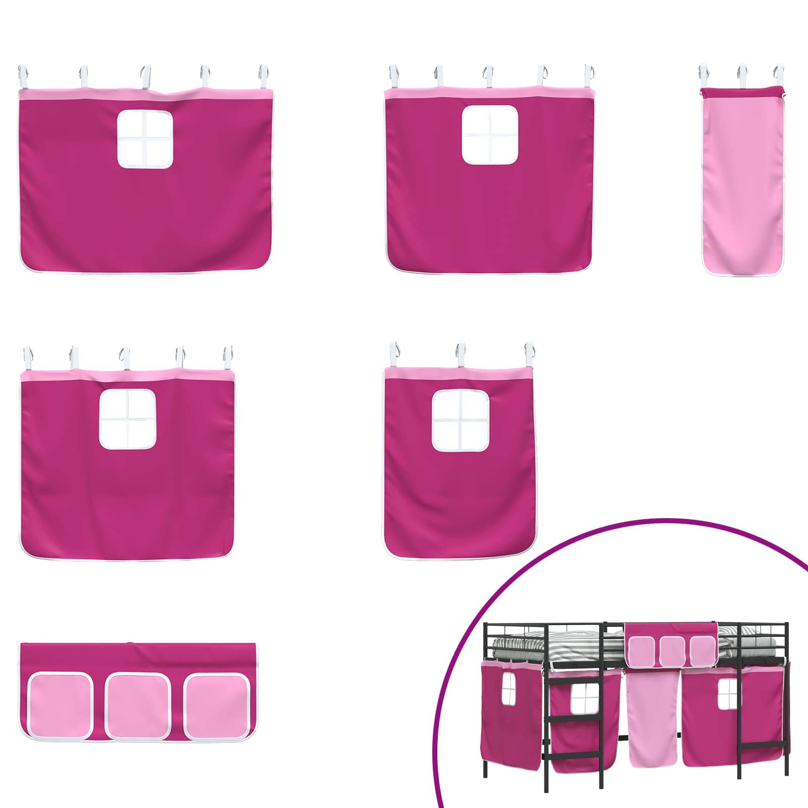 Σκελετός Κρεβατιού Υψίστης για Παιδιά με Κουρτίνες - Pakobazaar