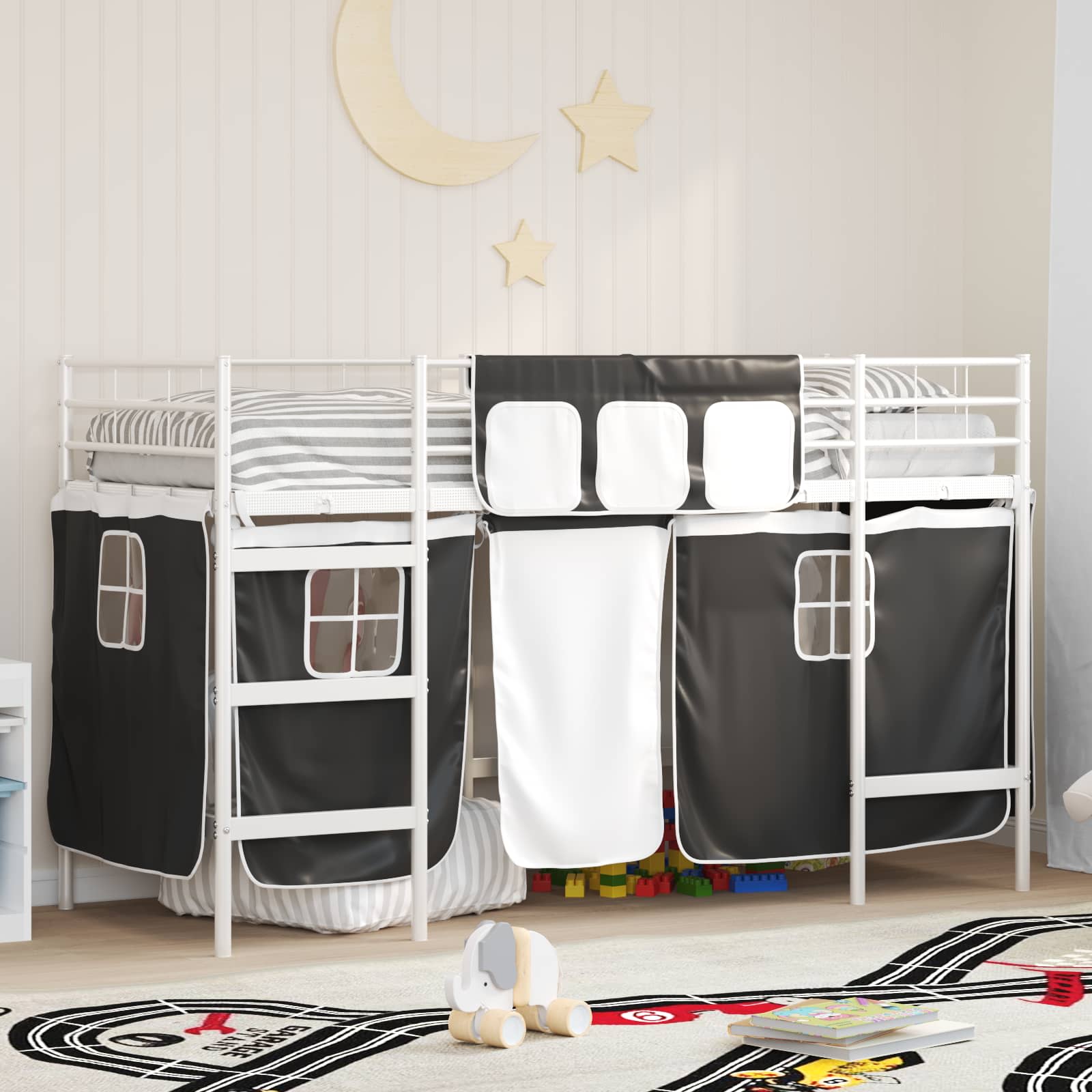 Σκελετός Κρεβατιού Υψίστης για Παιδιά με Κουρτίνες 90 x 190 cm - Pakobazaar