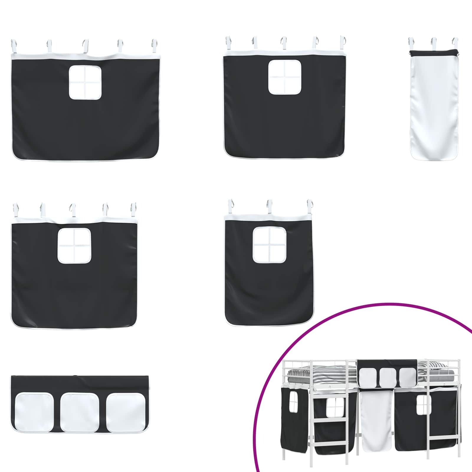 Σκελετός Κρεβατιού Υψίστης για Παιδιά με Κουρτίνες 100 x 190 cm - Pakobazaar