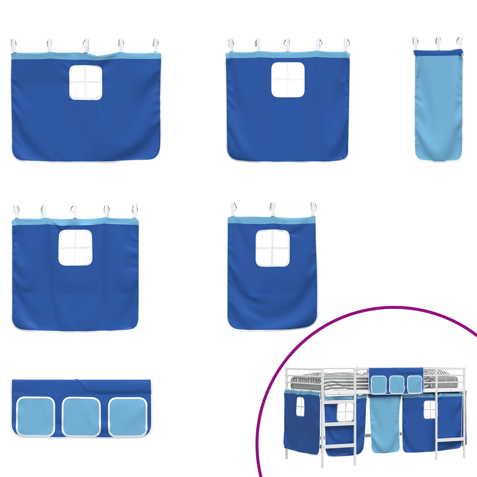 Σκελετός Κρεβατιού Υψίστης για Παιδιά με Κουρτίνες - Pakobazaar