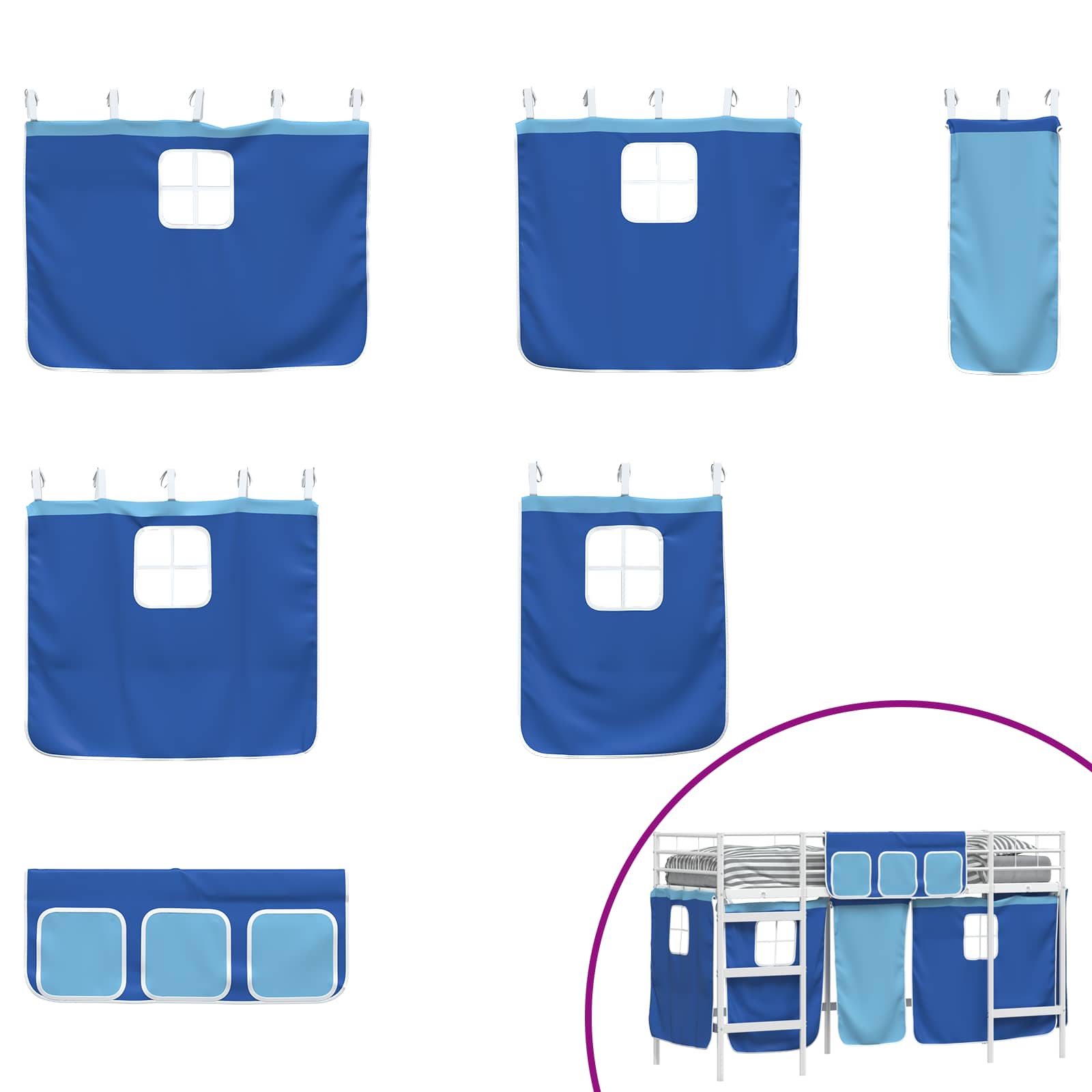 Σκελετός Κρεβατιού Υψίστης για Παιδιά με Κουρτίνες - Pakobazaar