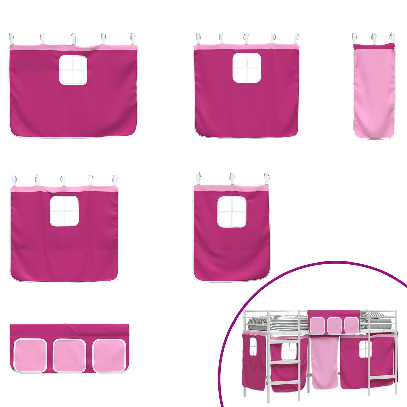 Σκελετός Κρεβατιού Υψίστης για Παιδιά με Κουρτίνες - Pakobazaar